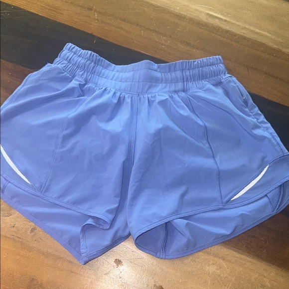 Lululemon Athletica Blue Athletic Shorts with Reflective Trim - Picture 1 of 3